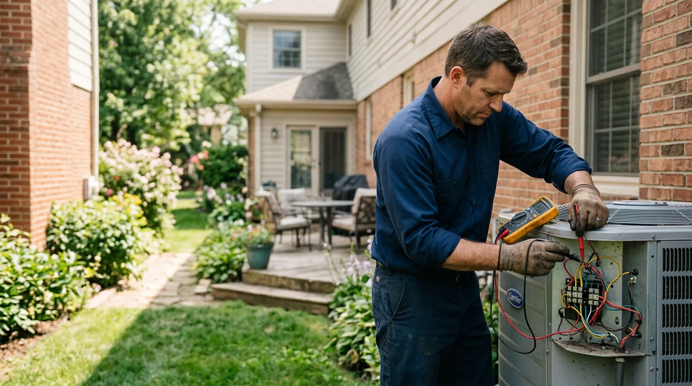 HVAC technician working near Clarksville, TN